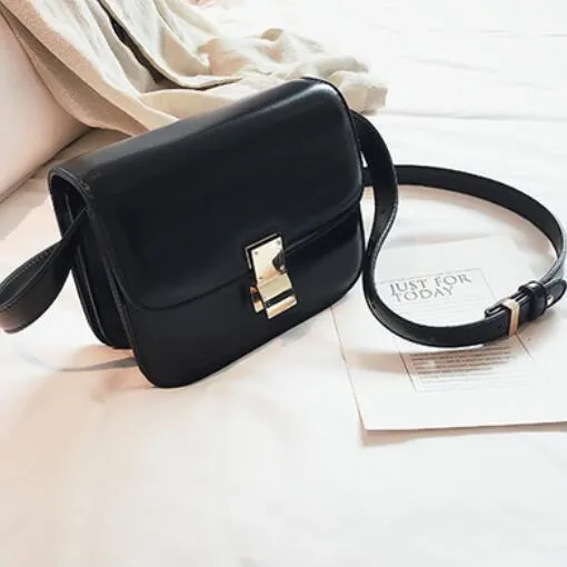 Back to College European Vintage Fashion Female Square Bag 2021 New High quality PU Leather Women's Handbag Simple Casual Shoulder Messenger Bag