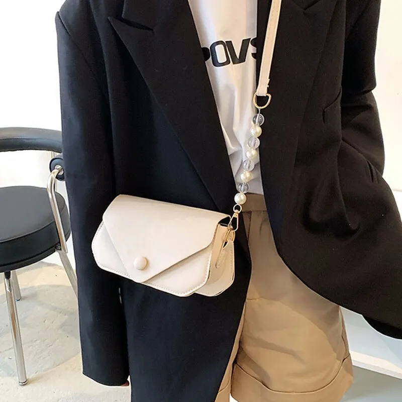 Back to College Fashion Simple Style Handbags For Women 2021 Solid Color Female Shoulder Bag Brand Designer Women Crossbody Versatile Small Bag