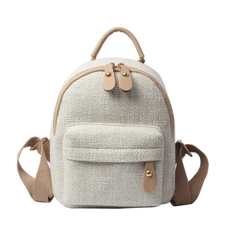 Back to College New Fashion Women Cute Backpack Mini Casual Bag Girl Small School Backpacks for Teenagers Ladies Shoulder Bags Mochila Feminina
