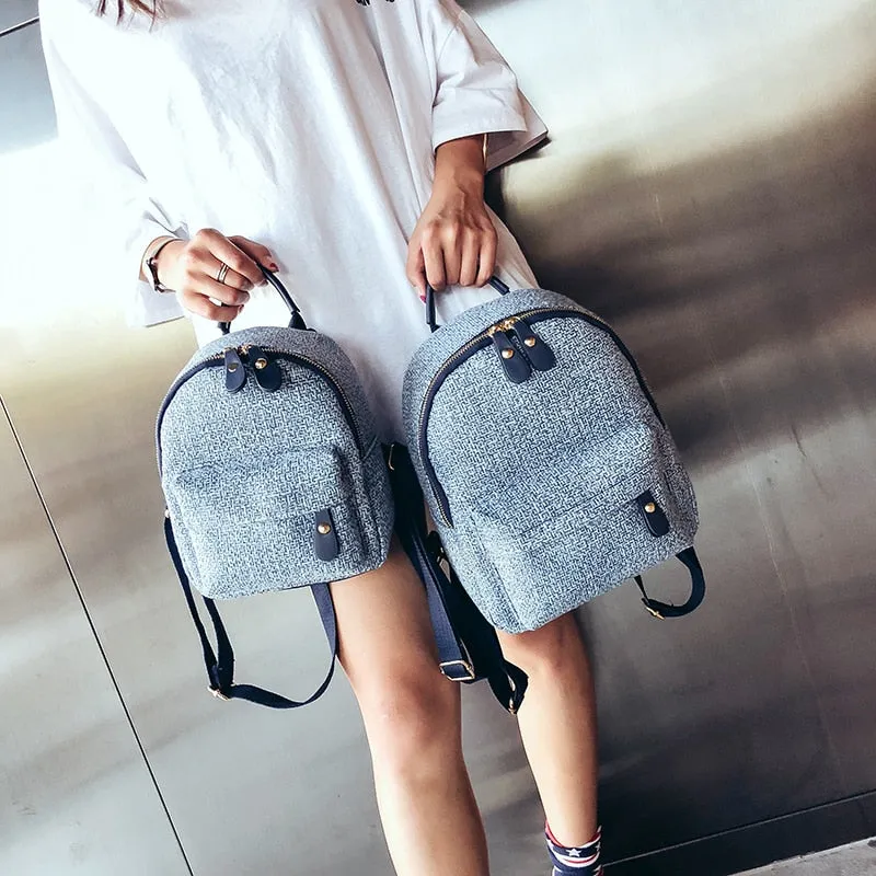 Back to College New Fashion Women Cute Backpack Mini Casual Bag Girl Small School Backpacks for Teenagers Ladies Shoulder Bags Mochila Feminina