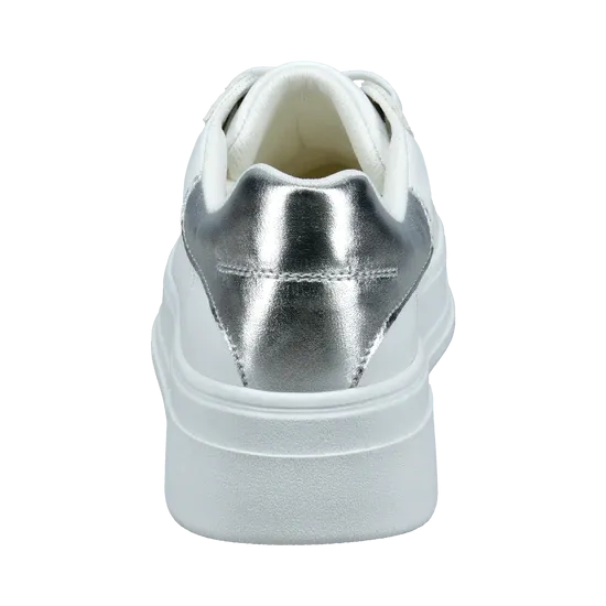 BAGATT White/Silver Platform Trainer
