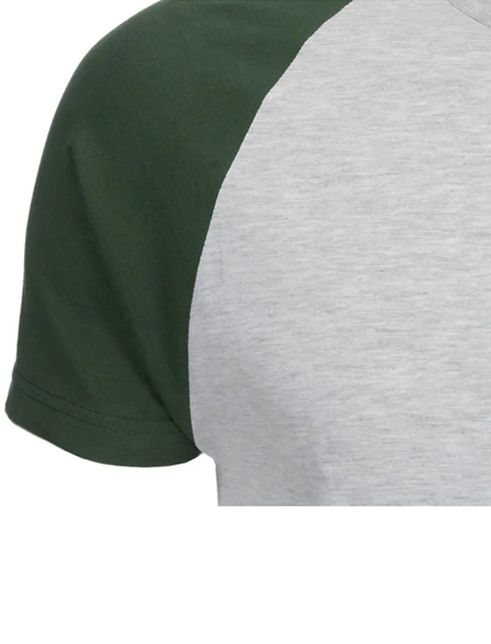Baptist Raglan Sleeve Baseball T-Shirt in Ecru / Green