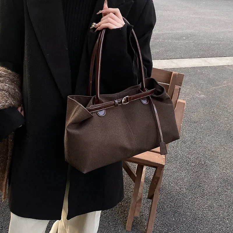 Big PU Leather Underarm Bags for Women
