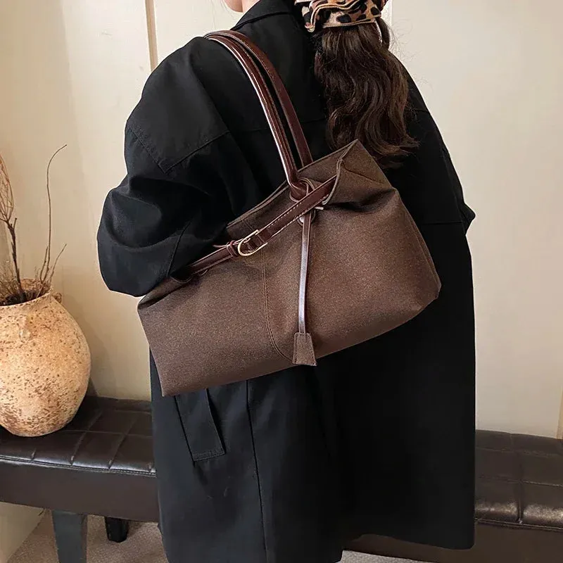 Big PU Leather Underarm Bags for Women