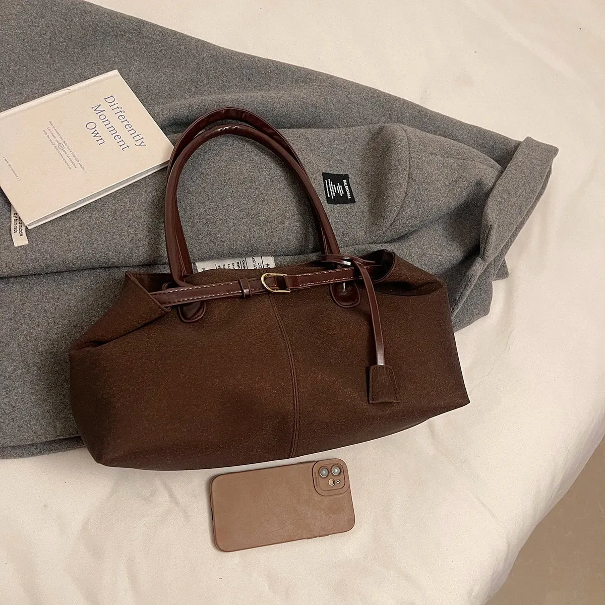 Big PU Leather Underarm Bags for Women