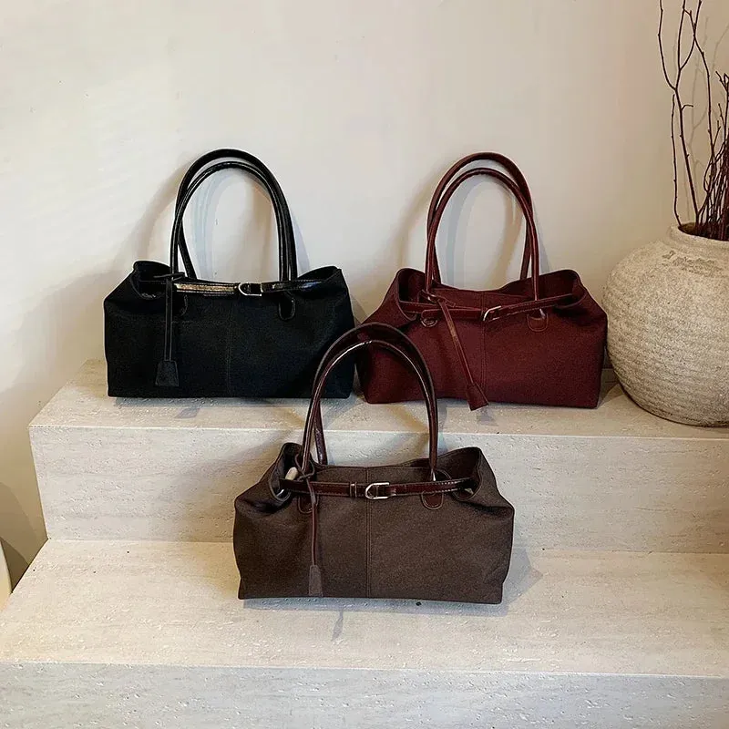 Big PU Leather Underarm Bags for Women