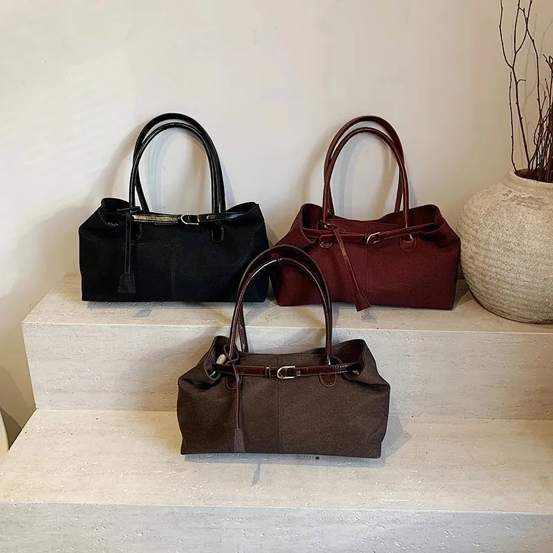 Big PU Leather Underarm Bags for Women