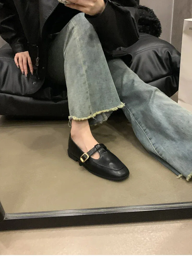 binfenxie 2024 Spring Autumn Women Flat Shoes Fashion Ladies Shallow Slip On Mary Jane Shoes Female Round Toe Shoes