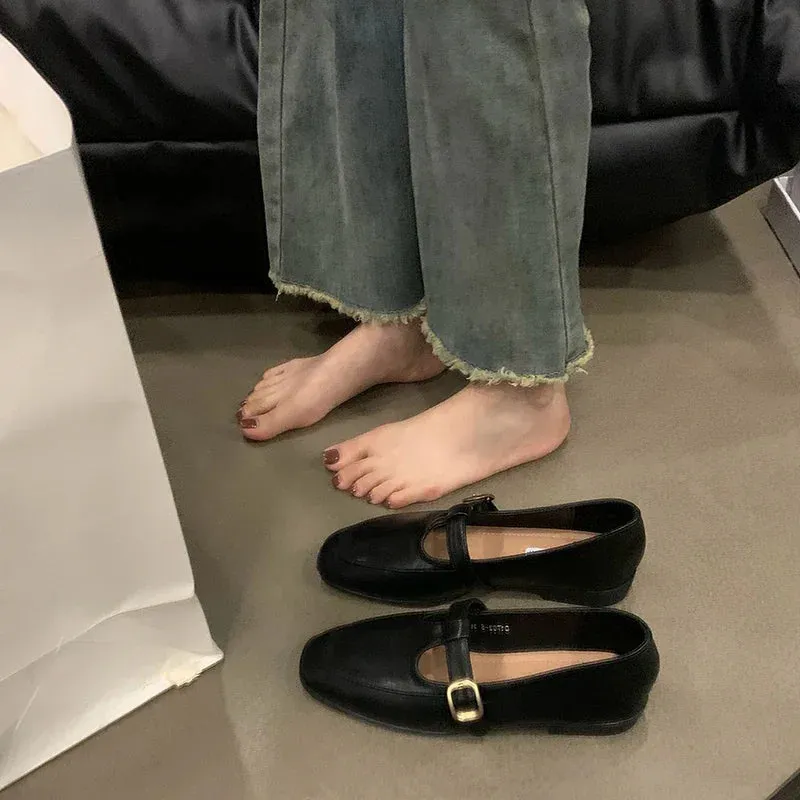 binfenxie 2024 Spring Autumn Women Flat Shoes Fashion Ladies Shallow Slip On Mary Jane Shoes Female Round Toe Shoes
