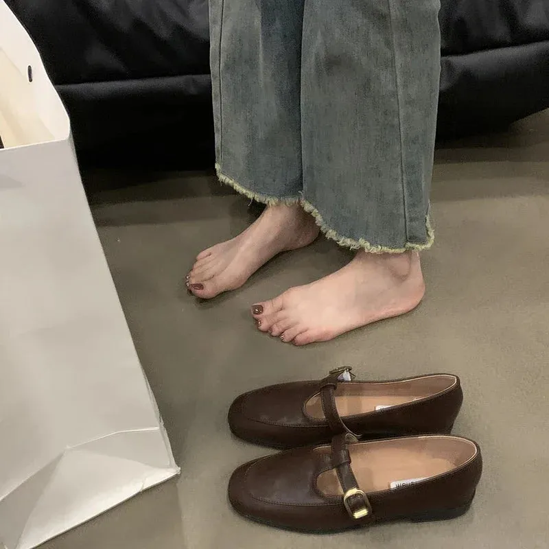 binfenxie 2024 Spring Autumn Women Flat Shoes Fashion Ladies Shallow Slip On Mary Jane Shoes Female Round Toe Shoes