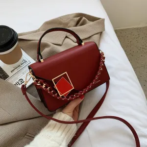 Braided chain Women Handbags Small PU Leather Crossbody Bags For Female 2021 Summer ladies flap Shoulder Bag Fashion phone bag