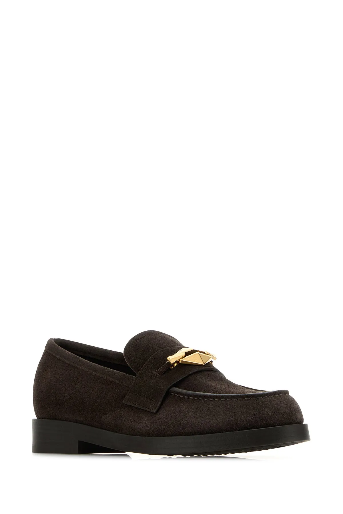 Brown suede Maddie Diamond loafers