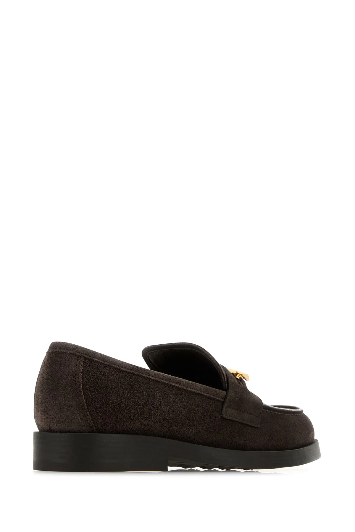 Brown suede Maddie Diamond loafers