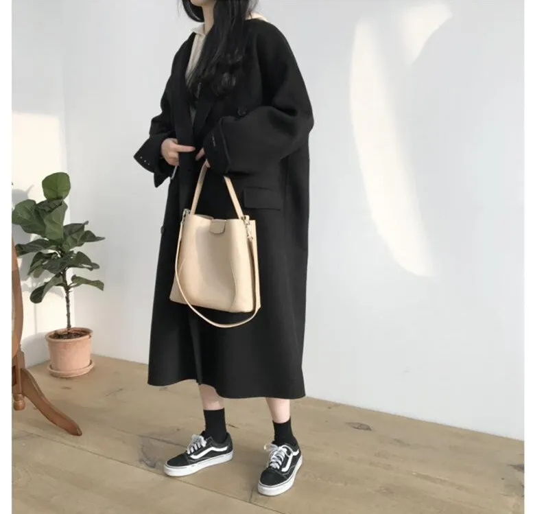 Casual Large Capacity Tote Designer Wide Strap Women Handbags Luxury Pu Leather Shoulder Crossbody Bags Buckets Bag Lady Purses