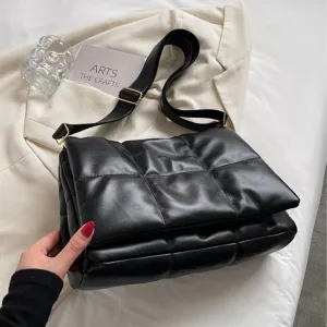 Christmas Gift Casual Quilted Women Crossbody Bag Designer Cotton Padded Shoulder Bag Brands Pad Square Bags for Women Handbags 2021 Tote Lady