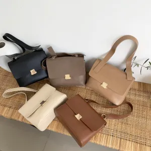 Christmas Gift Casual Retro Women Shoulder Bags Designer Brand Chic Strap Female Handbags Luxury Pu Leather Crossbody Messenger Bag Large Purse