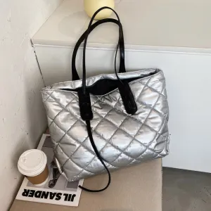 Christmas Gift Fashion Laser Bright Shoulder Bags For Women High Capacity Ladies Top-Handle Bags 2020 Winter Handbags And Purse Female Tote Bag