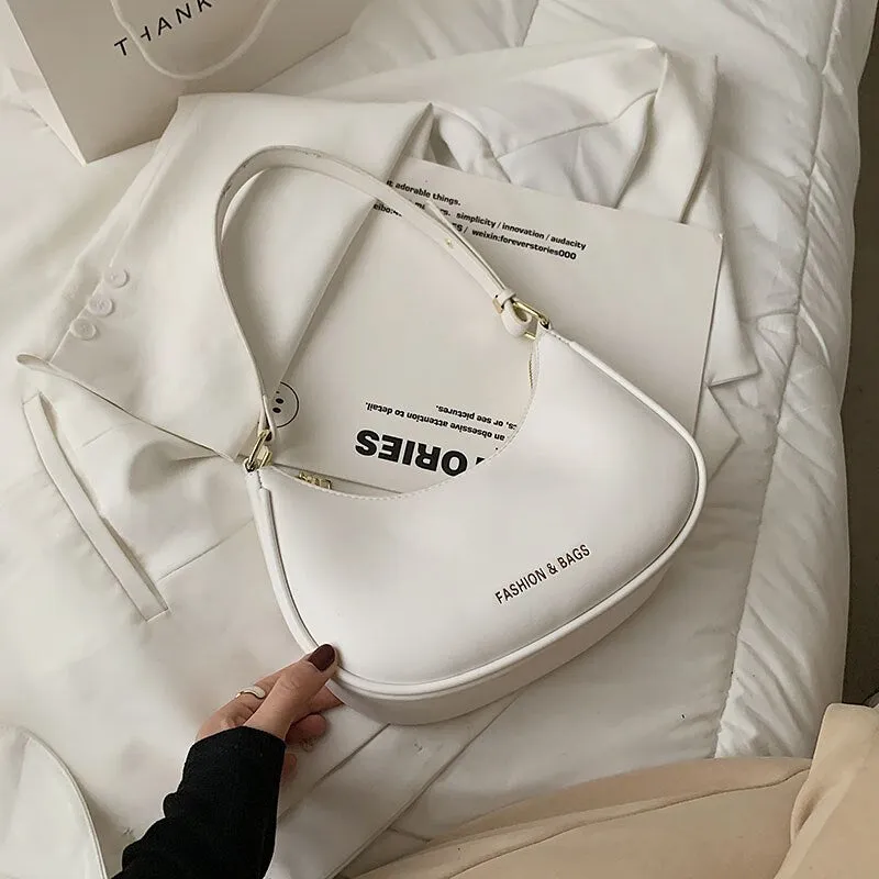 Christmas Gift с доставкой Simple solid color Small PU Leather Saddle Crossbody Bags 2021 Summer Luxury Brand Chain Shoulder Handbags Purses
