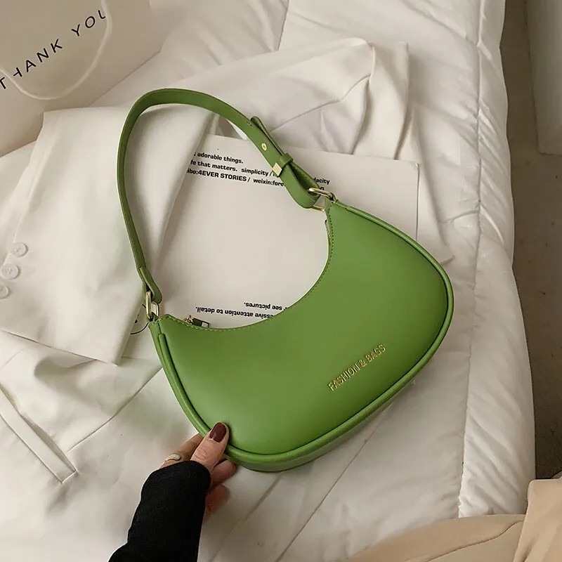 Christmas Gift с доставкой Simple solid color Small PU Leather Saddle Crossbody Bags 2021 Summer Luxury Brand Chain Shoulder Handbags Purses