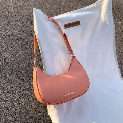 Christmas Gift с доставкой Simple solid color Small PU Leather Saddle Crossbody Bags 2021 Summer Luxury Brand Chain Shoulder Handbags Purses