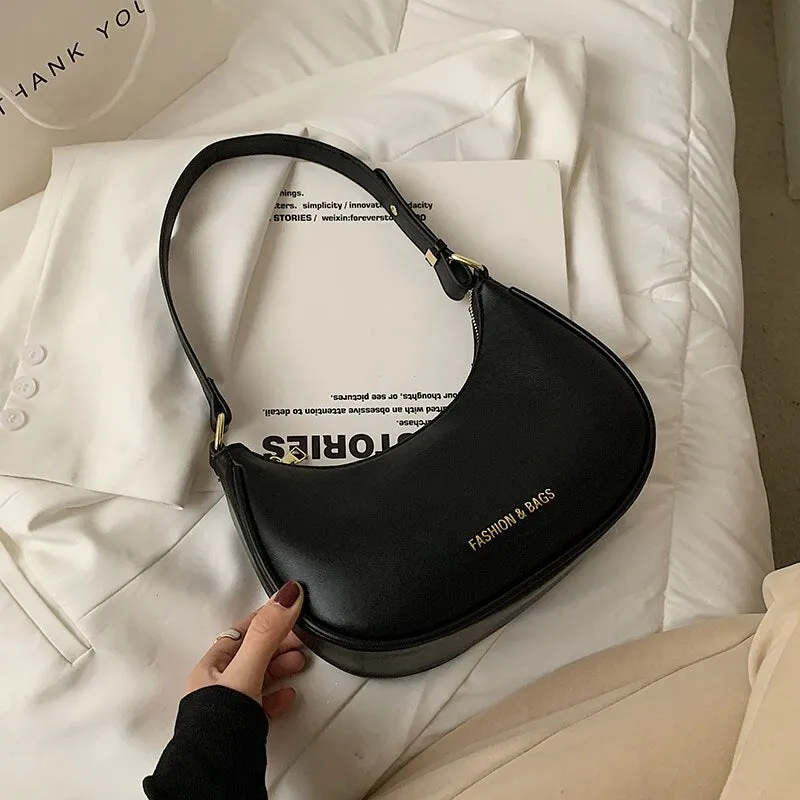 Christmas Gift с доставкой Simple solid color Small PU Leather Saddle Crossbody Bags 2021 Summer Luxury Brand Chain Shoulder Handbags Purses