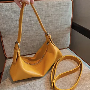 Christmas Gift Women's Fashion Soft PU leather Underarm Bags Trendy Baguette Crossbody Bags Retro Single Shouder Bags Female Casual Handbags
