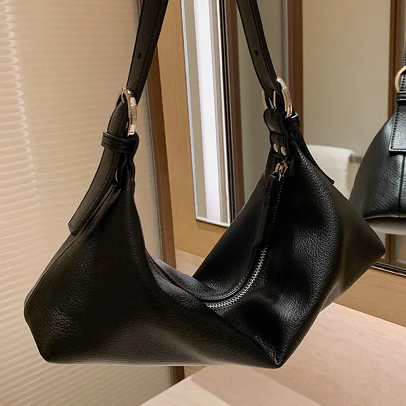 Christmas Gift Women's Fashion Soft PU leather Underarm Bags Trendy Baguette Crossbody Bags Retro Single Shouder Bags Female Casual Handbags