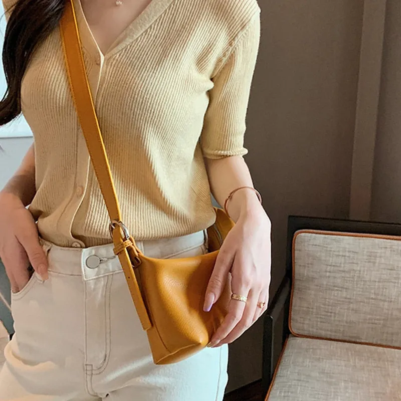 Christmas Gift Women's Fashion Soft PU leather Underarm Bags Trendy Baguette Crossbody Bags Retro Single Shouder Bags Female Casual Handbags