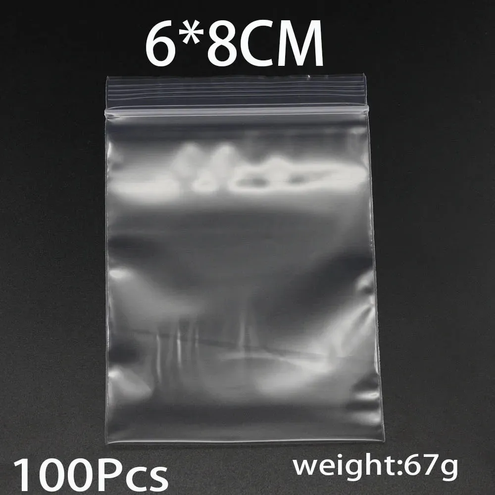 Clear Plastic Poly Reclosable Zipper Lock Bags for Jewelry Craft Office Supplies Accessories Storing, Protecting, and Packaging