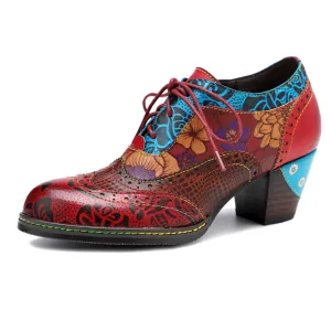 Colorful Chunky Lace-Up Oxford