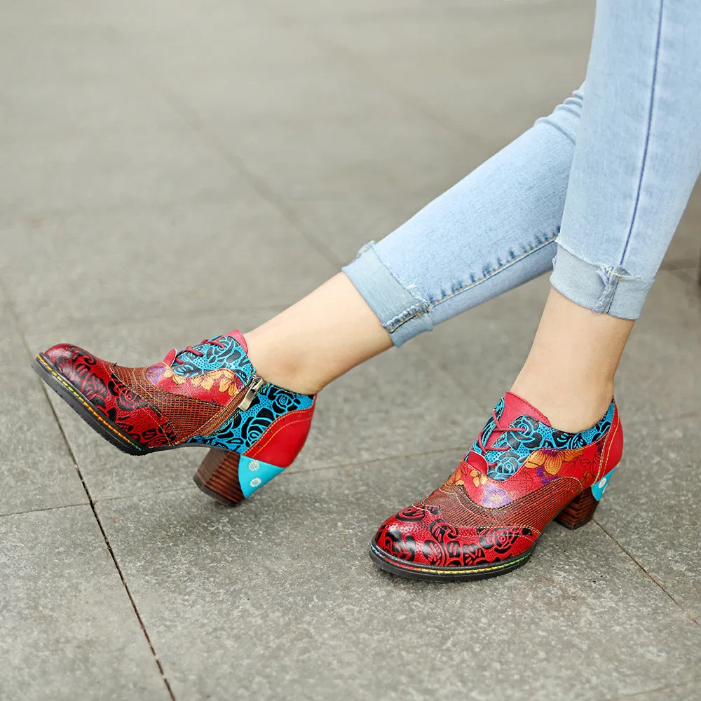 Colorful Chunky Lace-Up Oxford