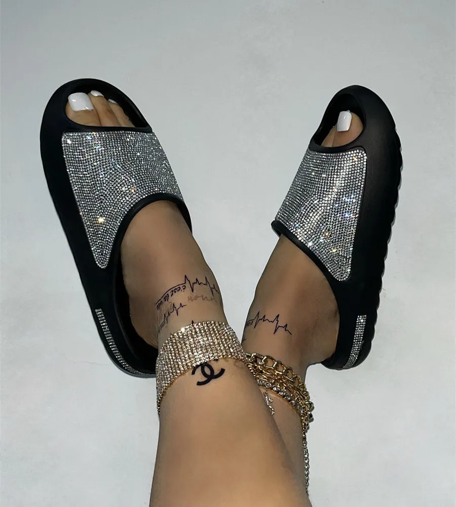 Drill surface thin flash thick sole slippers sandals HPSD269