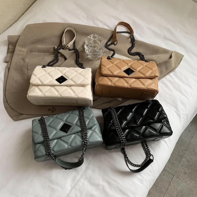 Embroidery Thread Small PU Leather Crossbody Bags