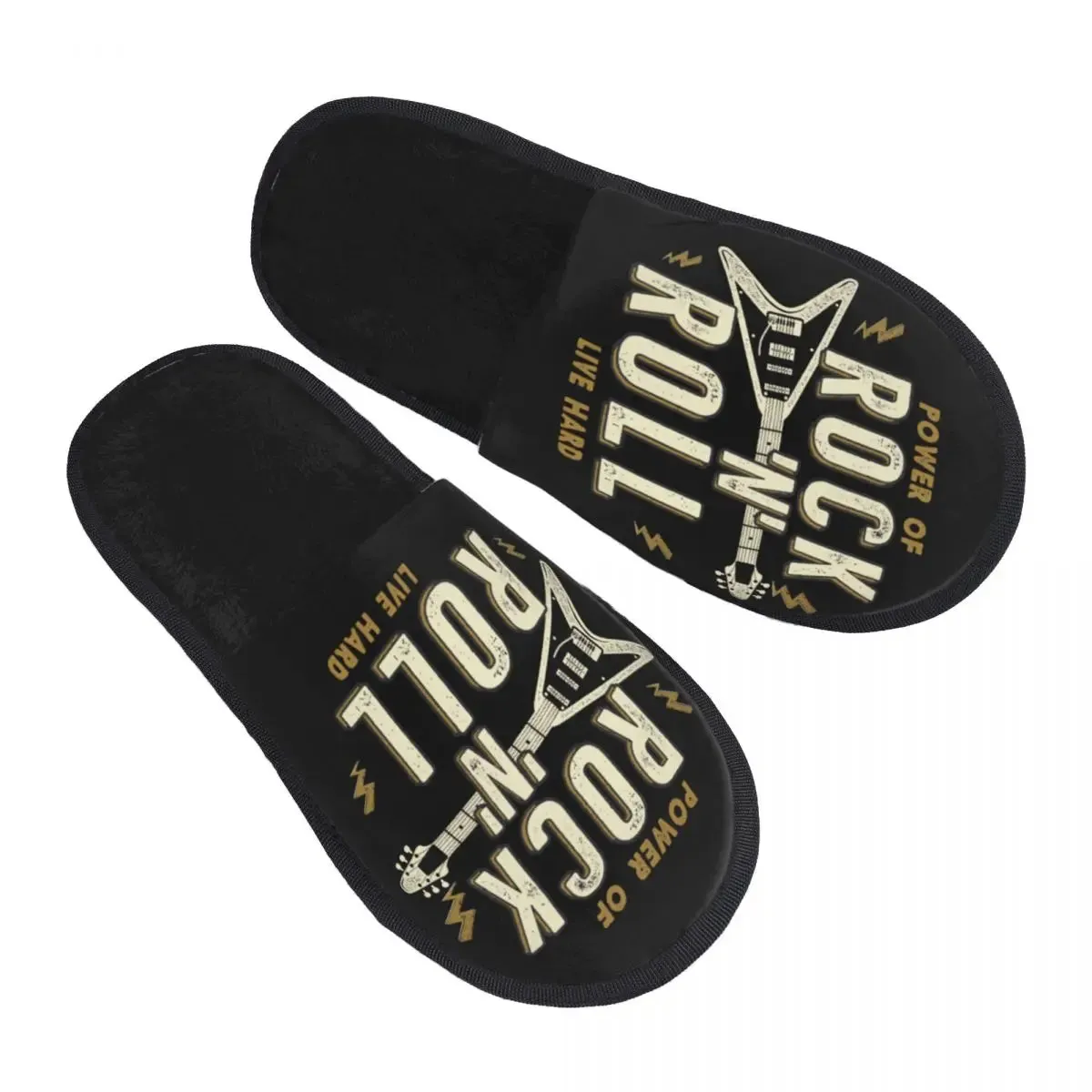 Forever Metal Skull Slippers | Death Rock Memory Foam Indoor Shoes | Cozy Goth Gift for Women