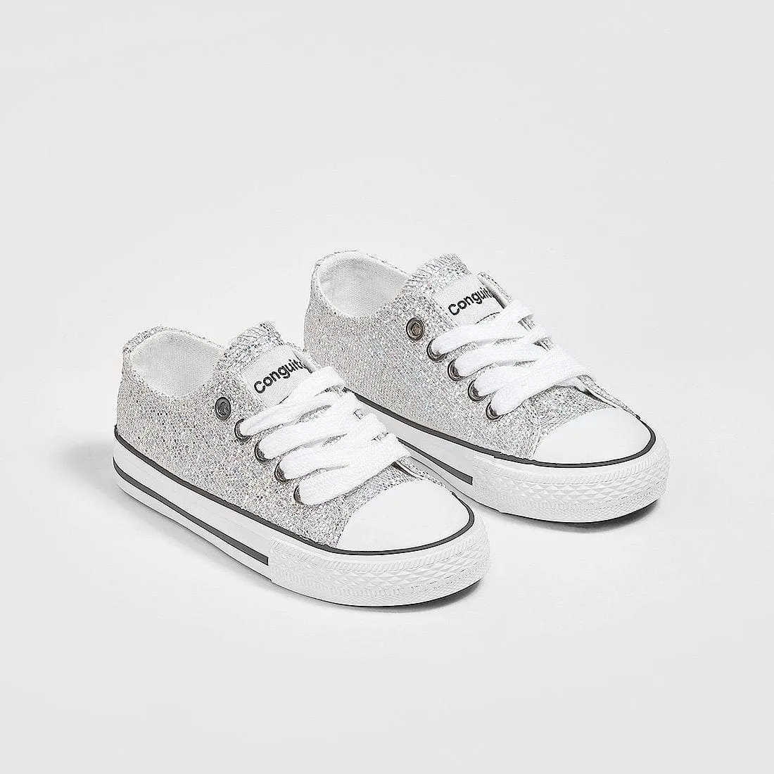 Girl's Silver Glitter Sneakers