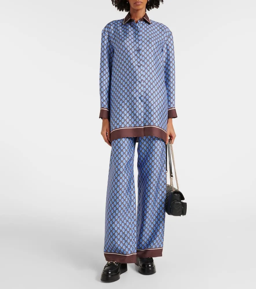 Gucci Horsebit leather wedge loafers