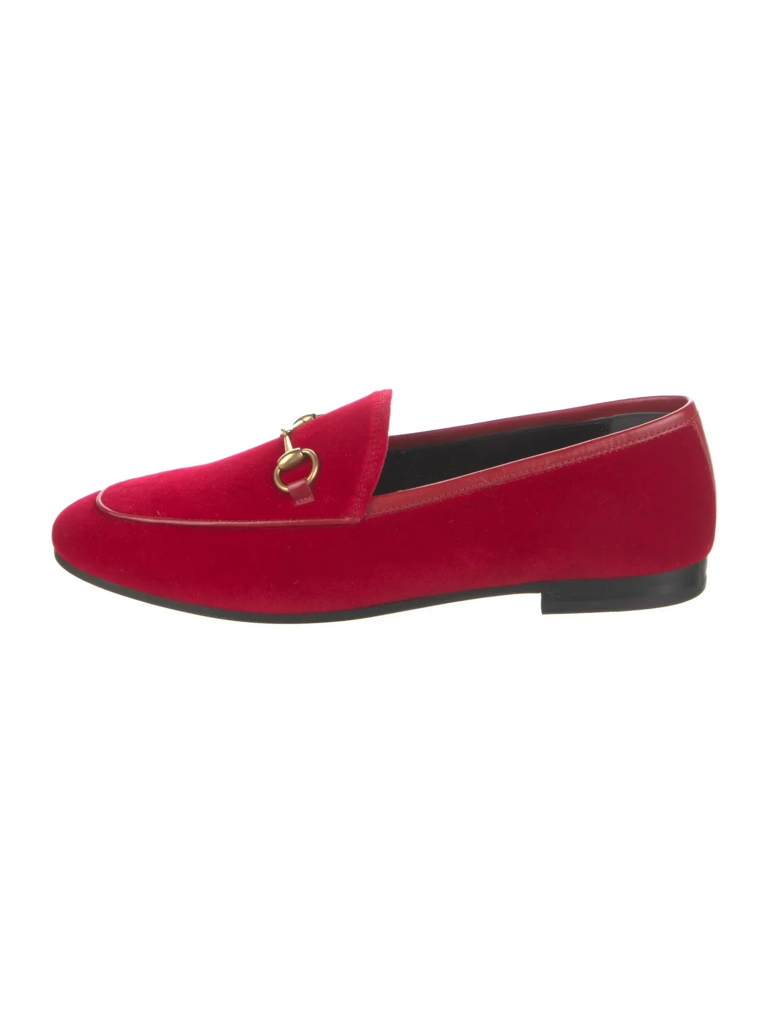 GUCCI JORDAAN HORSEBIT VELVET LOAFERS
