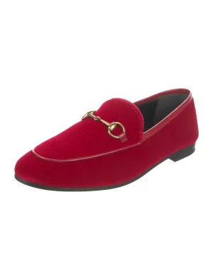 GUCCI JORDAAN HORSEBIT VELVET LOAFERS