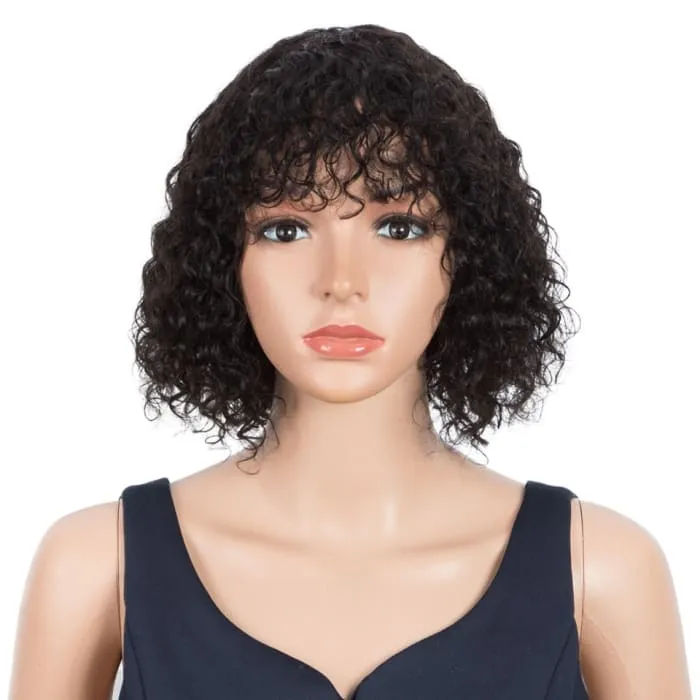 Highlight Blonde Jerry Curly Short Bob Women Wigs