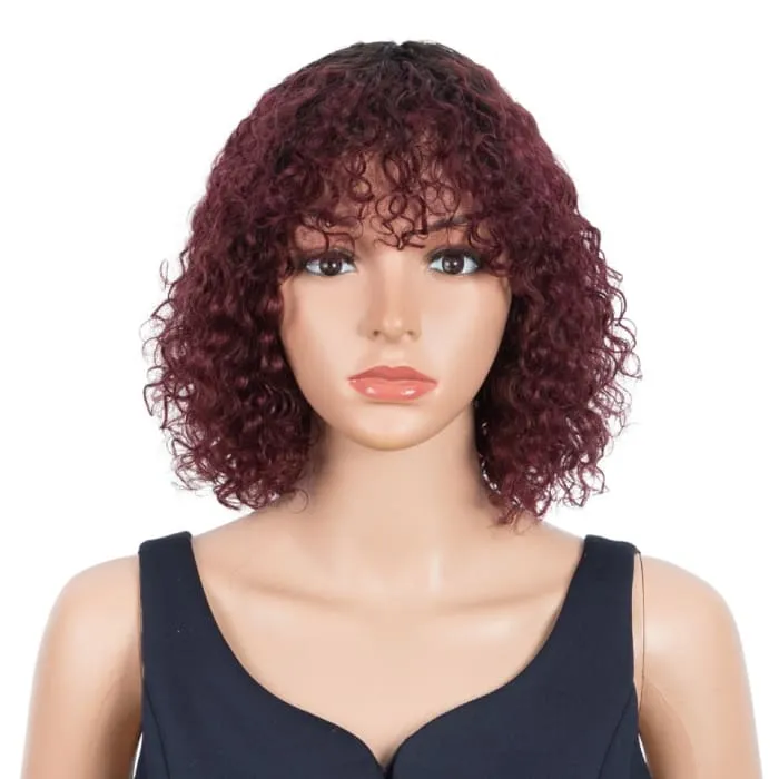 Highlight Blonde Jerry Curly Short Bob Women Wigs