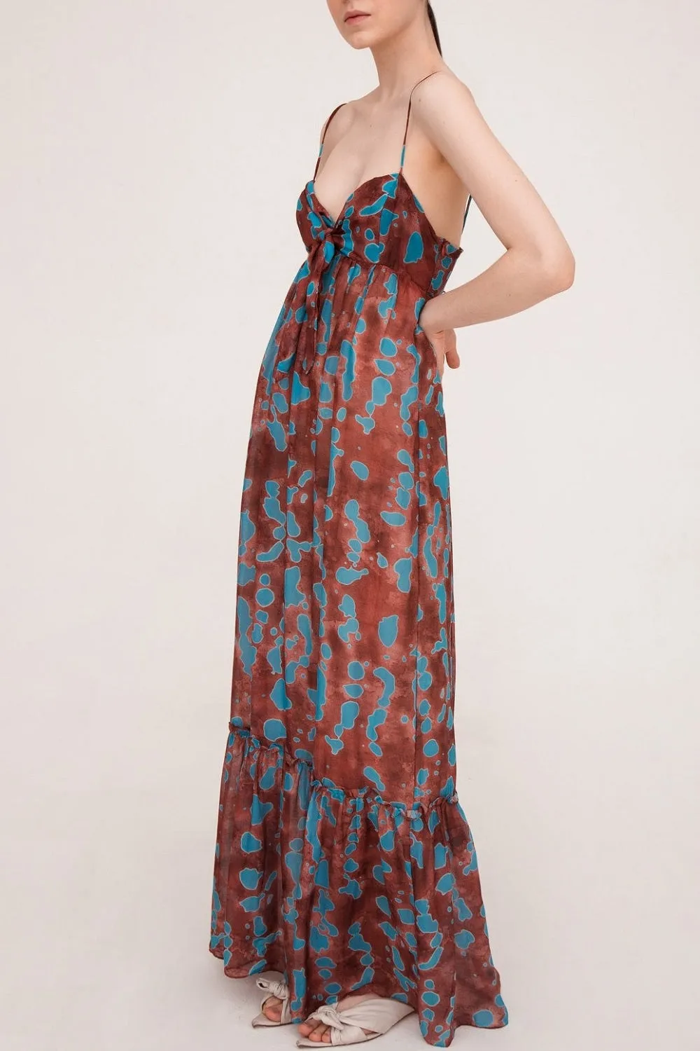 Island Print Long Dress