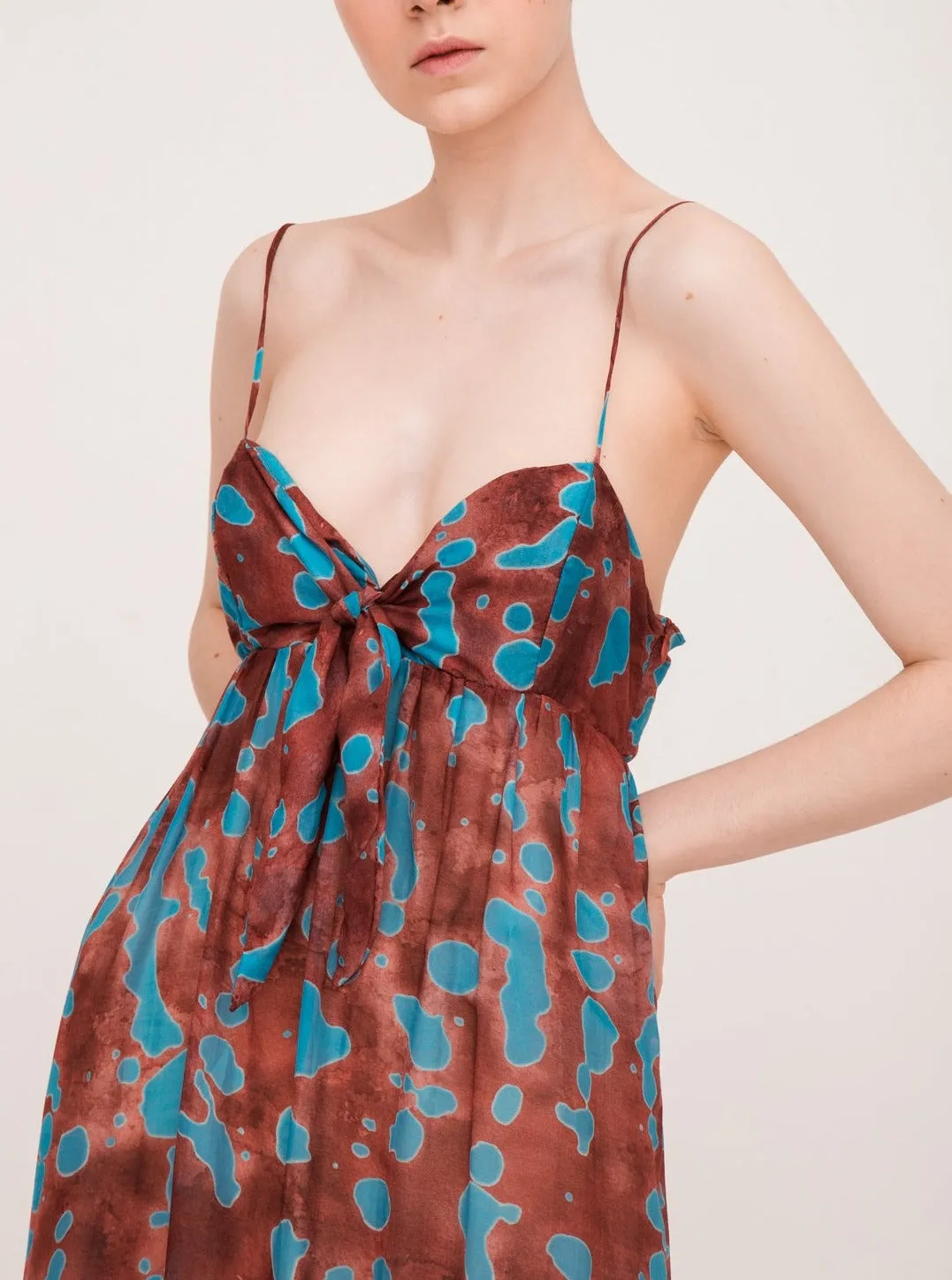 Island Print Long Dress