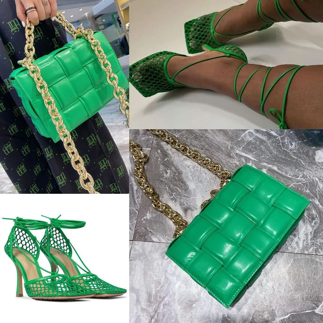 Lace Up Mesh High Heels