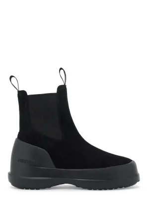 luna chelsea suede leather ankle 80D2480050 BLACK