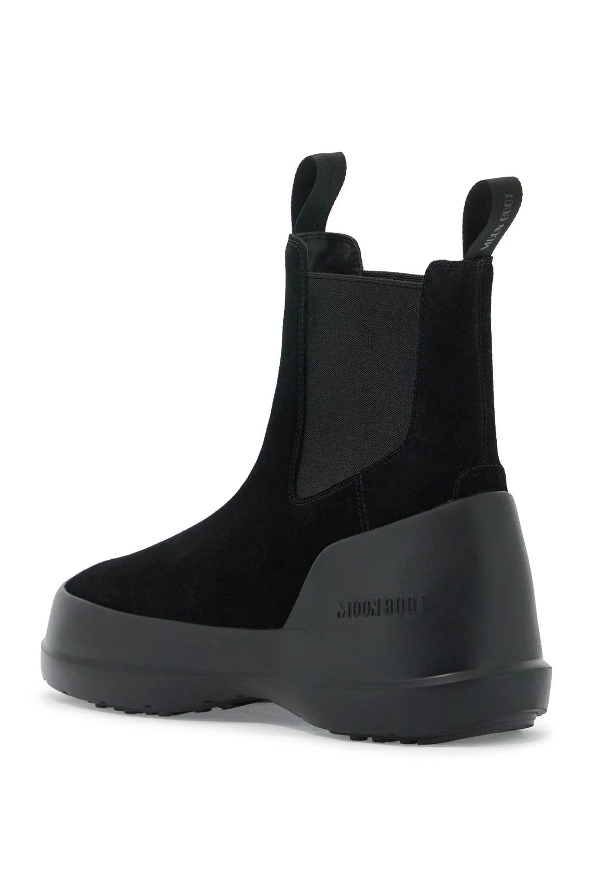 luna chelsea suede leather ankle 80D2480050 BLACK