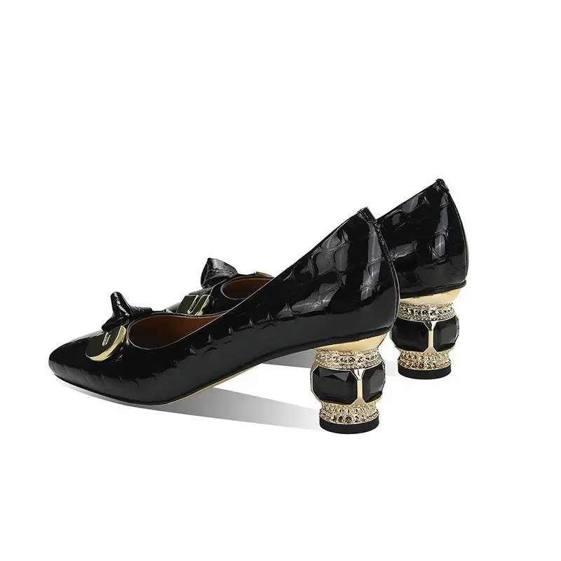 Luxalon Croc Pattern Pumps