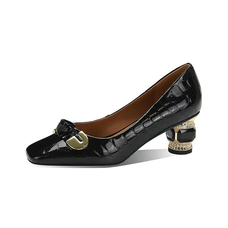 Luxalon Croc Pattern Pumps