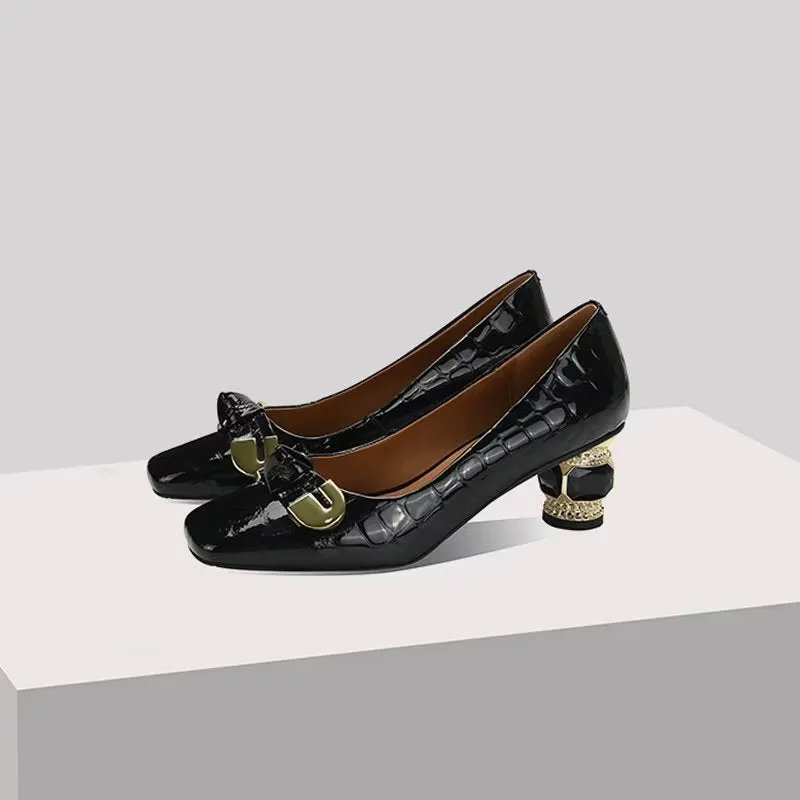 Luxalon Croc Pattern Pumps