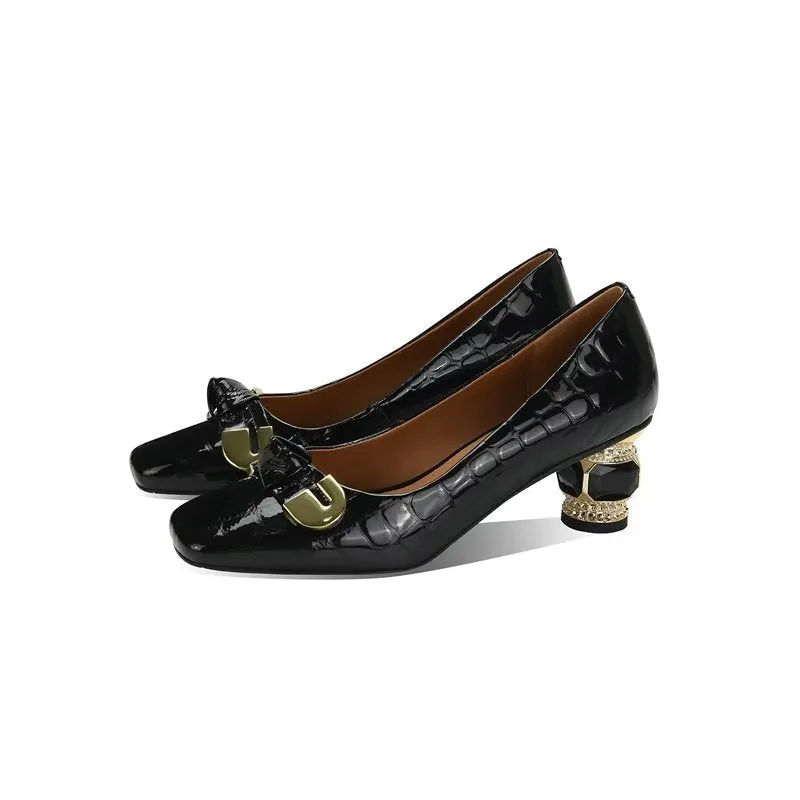 Luxalon Croc Pattern Pumps