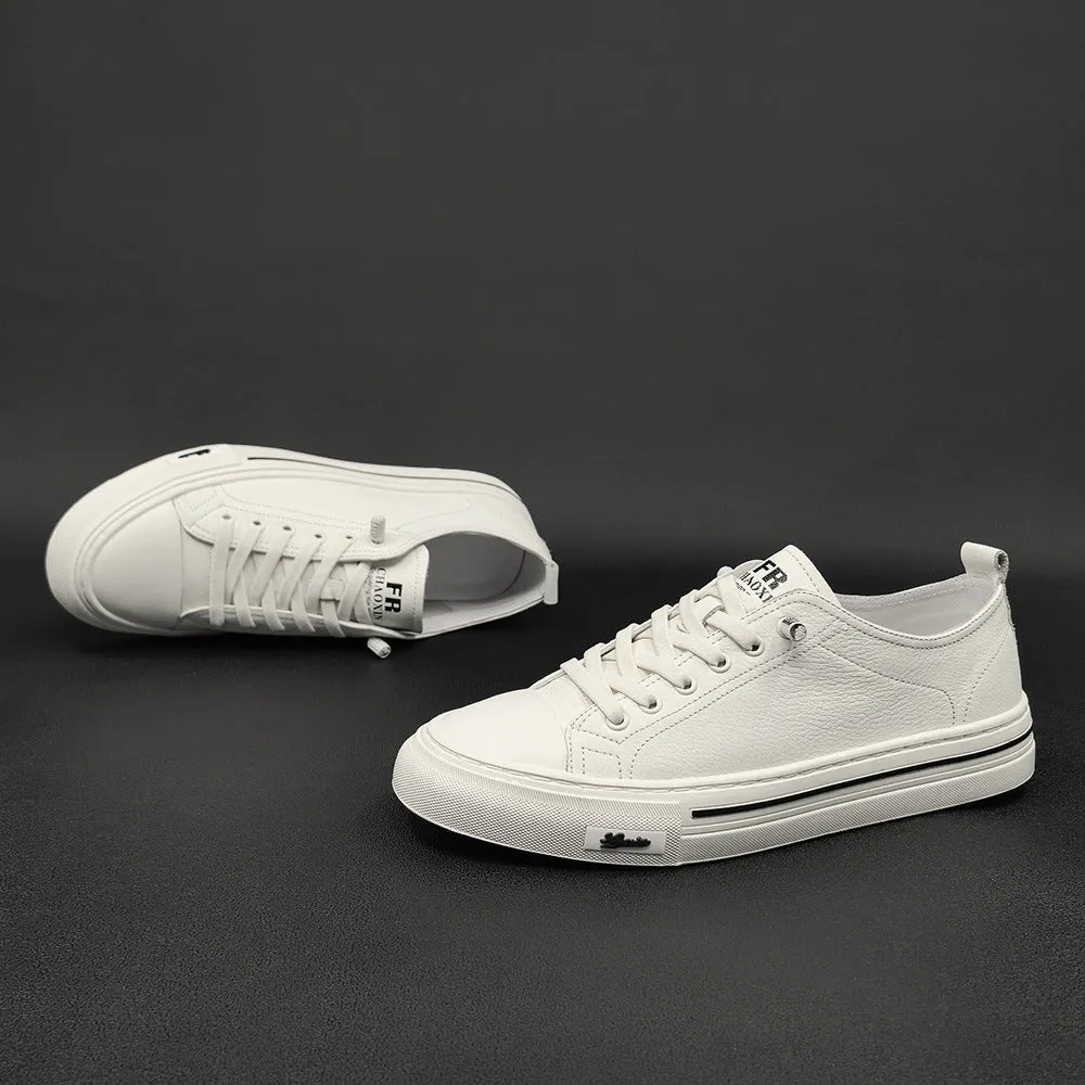 Men Casual Minimalist Leather Slip-on Flat Shoes